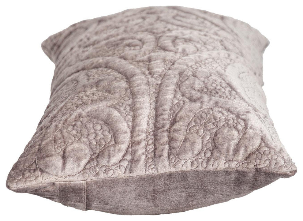 Parkland Collection Cristal Taupe Throw Pillow, Rectangle
