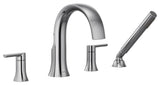 Moen Doux Two-Handle Roman Tub Faucet, Chrome