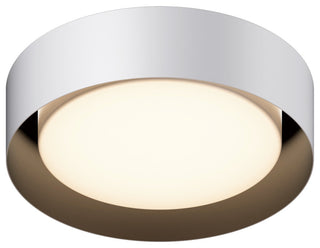 ET2 E51010 Echo 13"W LED Flush Mount Drum Ceiling Fixture - White / Black