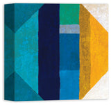 Blue Geometric Canvas Wall Art, 12x12