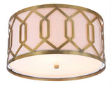 Hex 3-Light 16.25" Metal Flush Mount