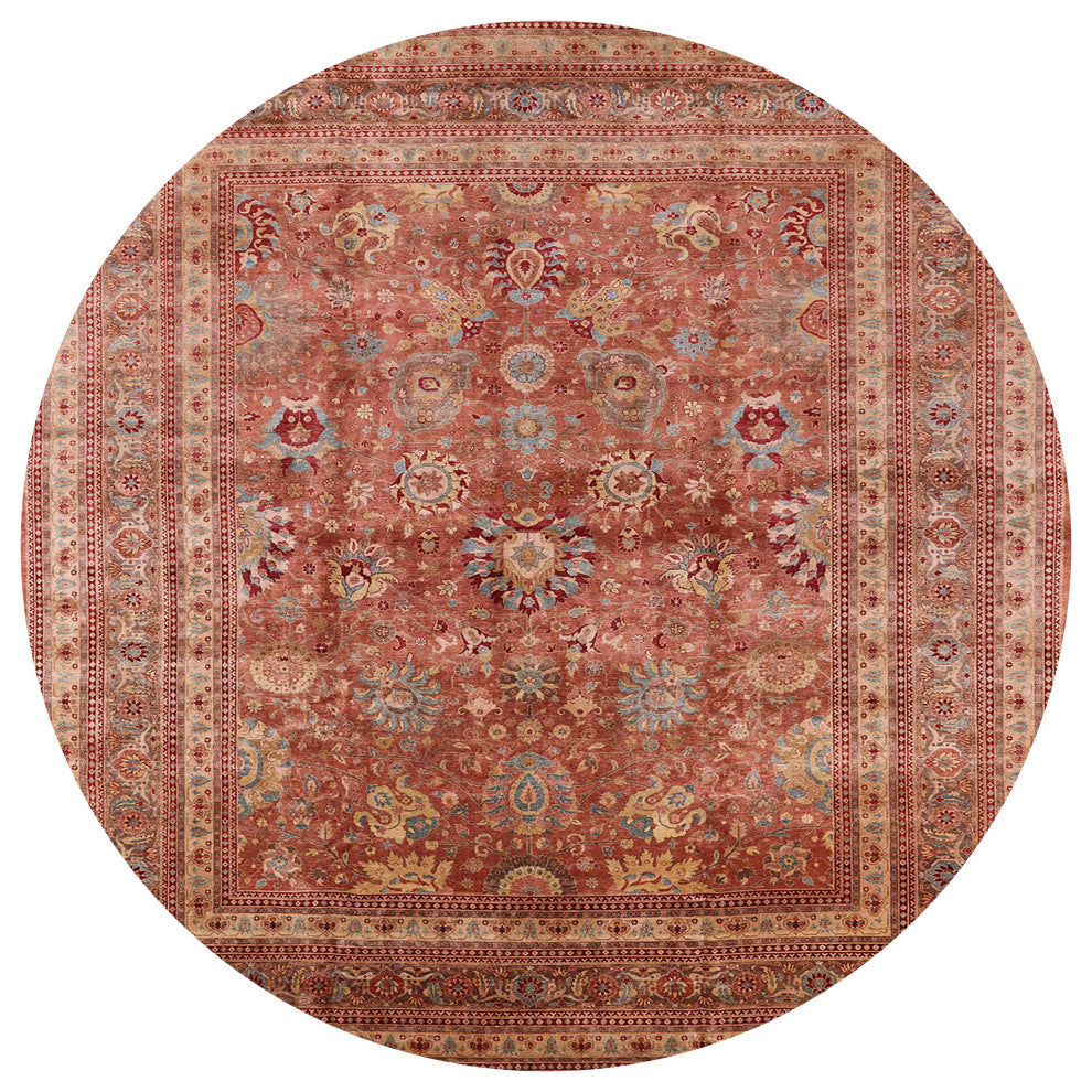 Ahgly Company Indoor Round Mid-Century Modern Area Rugs, 8' Round