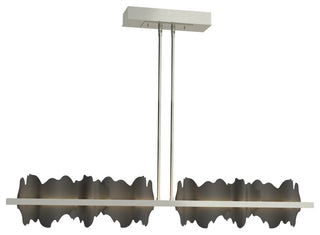 Hildene Large LED Pendant, Sterling Finish, Black Accent