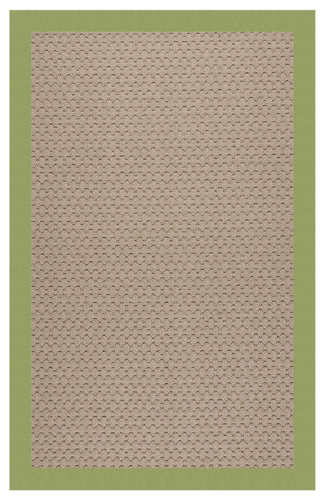 Zoe-Grassy Mountain Machine Tufted Rectangle Rug, Green, 4''x6''