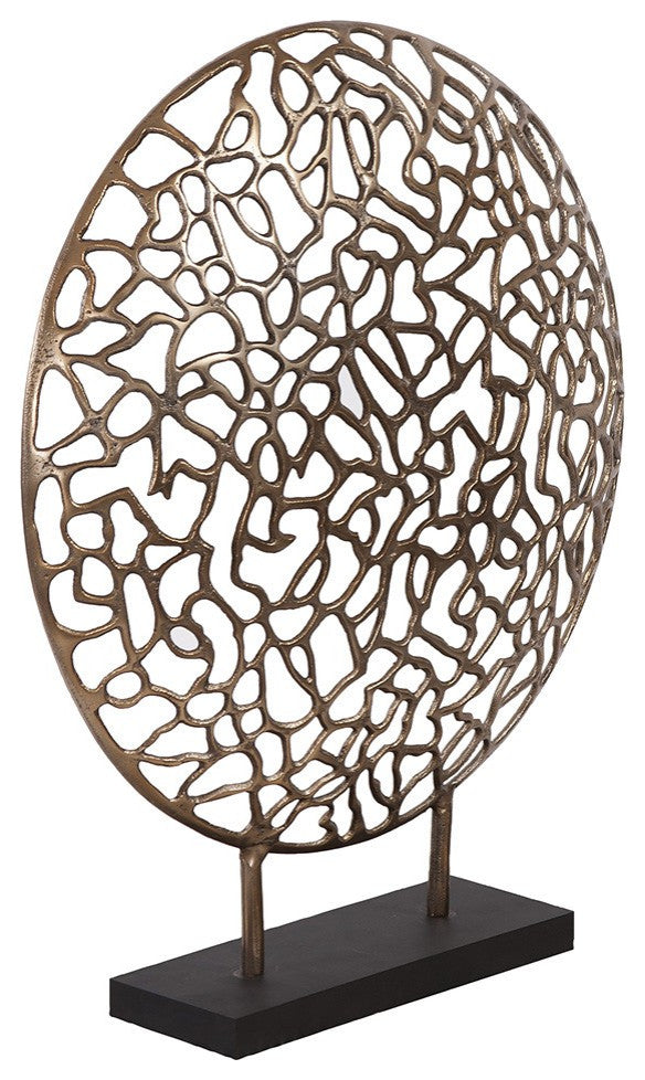 Bronze and Black Abstract Coral Sculpture