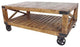 Traditional Cart Style Wooden Coffee Table