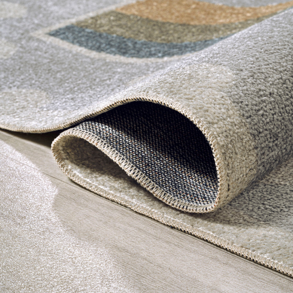 Minha Rainbow Dot Machine-Washable Area Rug, 3 X 5