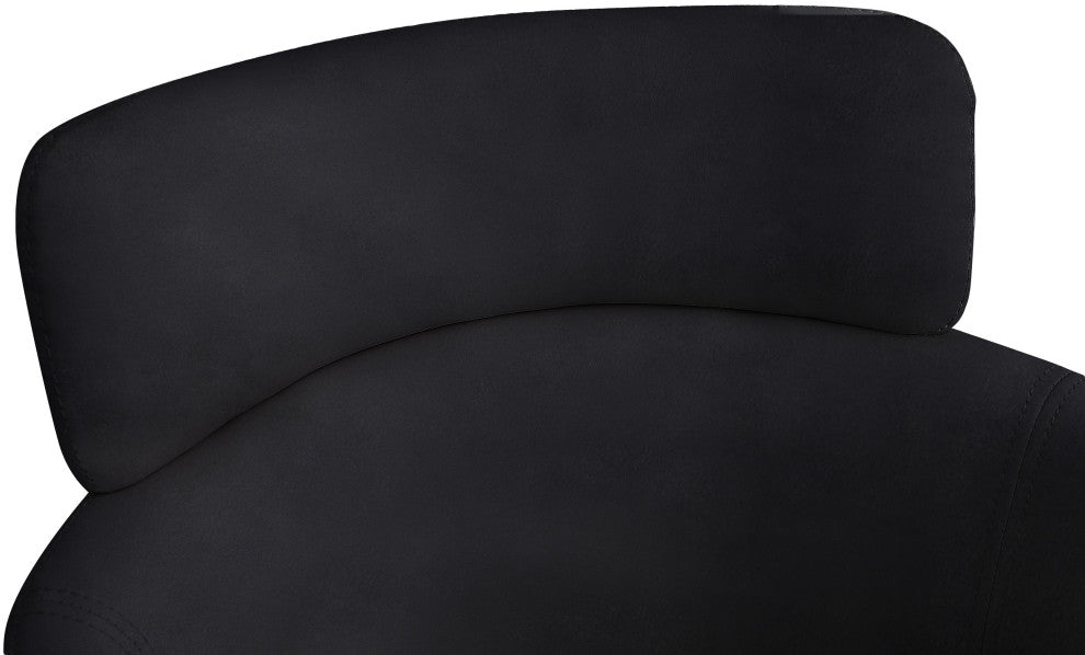 Yara Upholstered Dining Chair (Set of 2), Black, Velvet