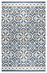 Rizzy Home Opulent OU574A Blue/Gray Medallion Area Rug, Rectangular 10'x13'