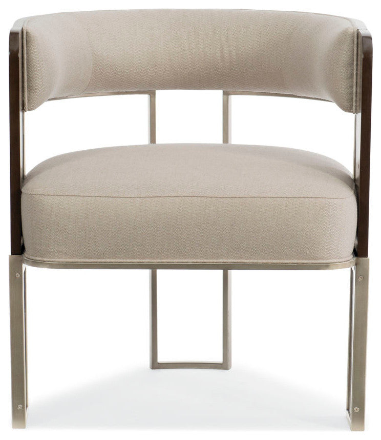 Modern Streamline Open Back Barrel Chair