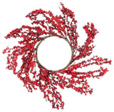 22" Festive Red Berries Artificial Christmas Wreath, Unlit