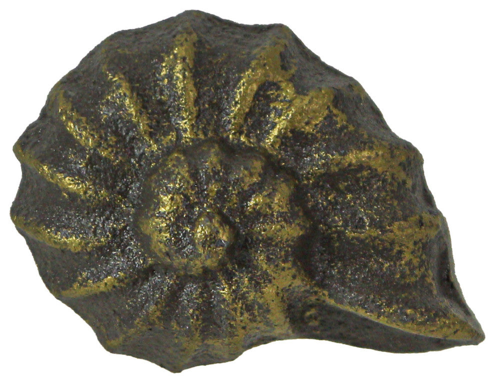Bronze Cast Iron Nautilus Shell Drawer Pull Decorative Cabinet Knobs Set of 6