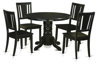 5-Piece Kitchen Table Set for Dining Table and 4 Chairs Without Cushion