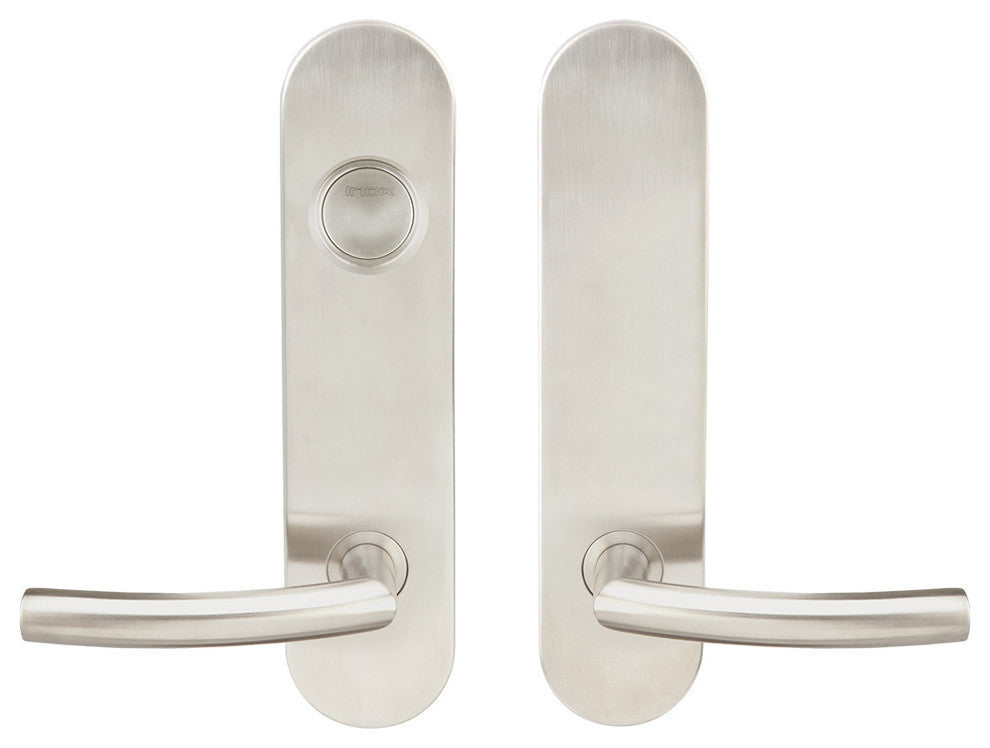 Oslo Lever, Tubular Dummy Entry With Dummy Cylinder, LH, Satin Stainless Steel
