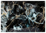 63x43 Abstract Metallic Tempered Glass Art, Multi