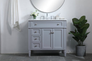 Elegant VF12536GR 36" Single Bathroom Vanity, Gray