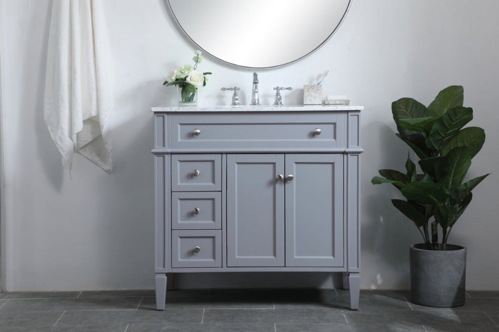 Elegant VF12536GR 36" Single Bathroom Vanity, Gray