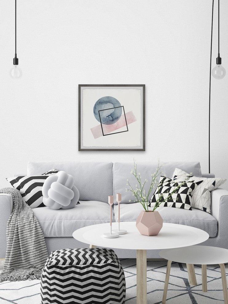 "Undecided Shapes" Framed Painting Print, 32"x32"
