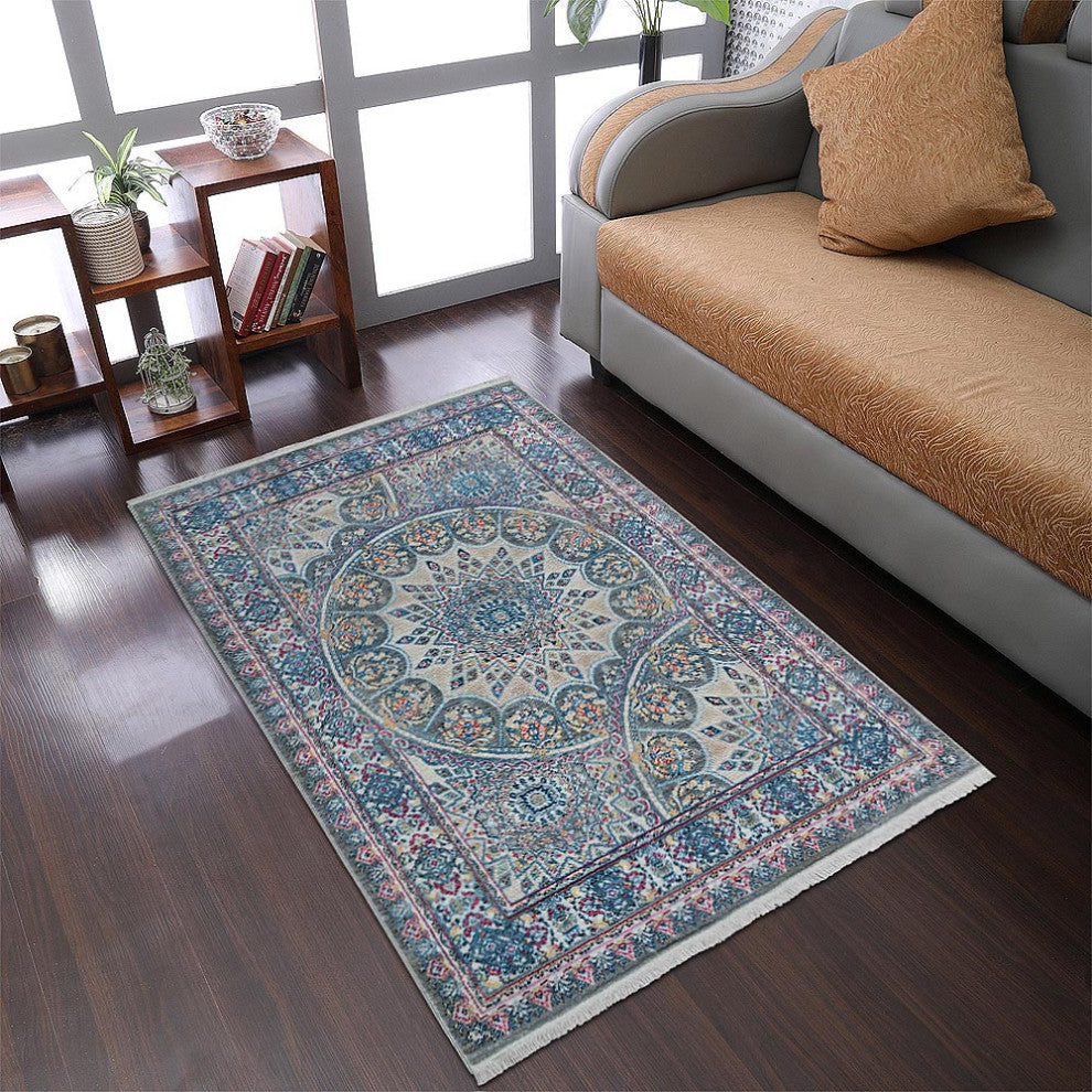 MACHINE MADE POLYESTER AREA RUGS  -Multicolor, Oriental ,Rugs for Living Room