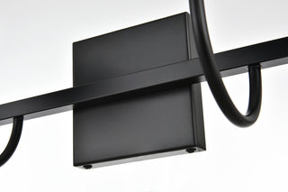 4 Light Black And Clear Bath Sconce