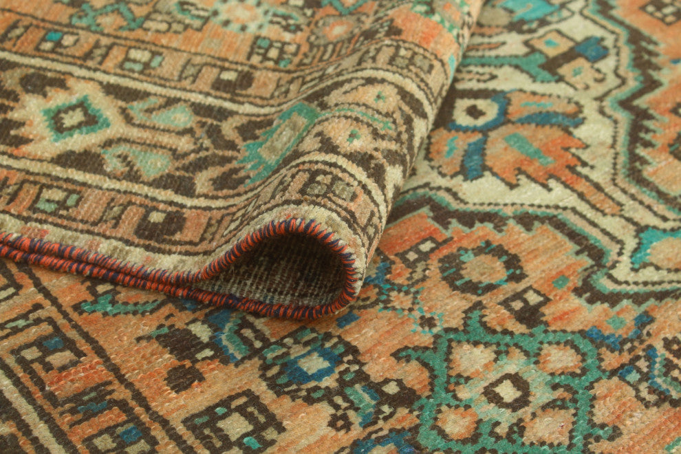 Fine Vintage Distressed Blagdon Rust/Brown Runner, 3'8x10'8