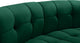 Limitless Velvet Upholstered 2-Piece Modular Sectional, Green