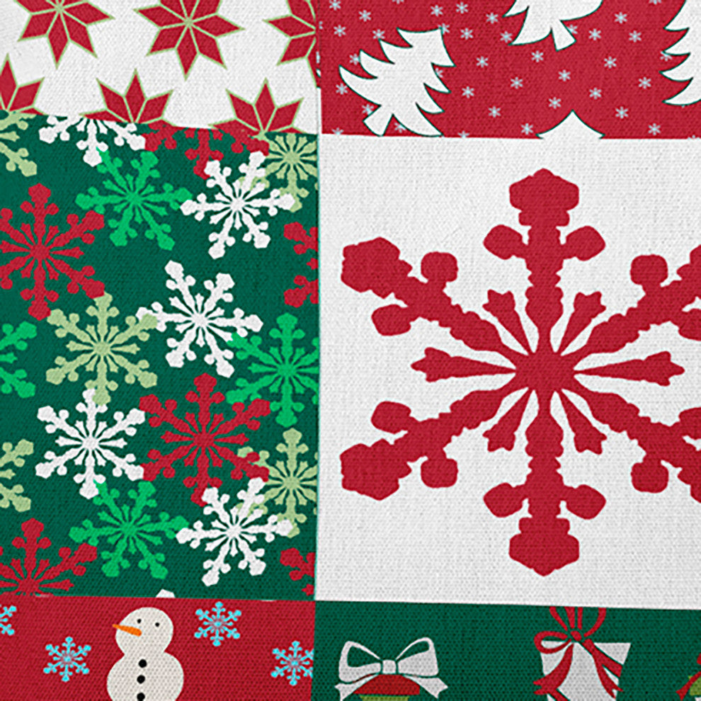 Quilted Christmas Accent Pillow, Haute Red, 20"x20"