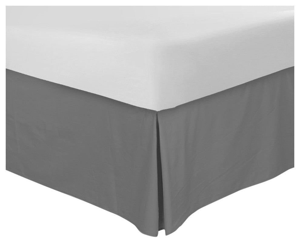 Tailored Long-Staple-Fiber-Durable-Comfortable Bed-Skirt, Grey, King