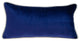 Reversible Royal and Aqua Lumbar Velvet Throw Pillow