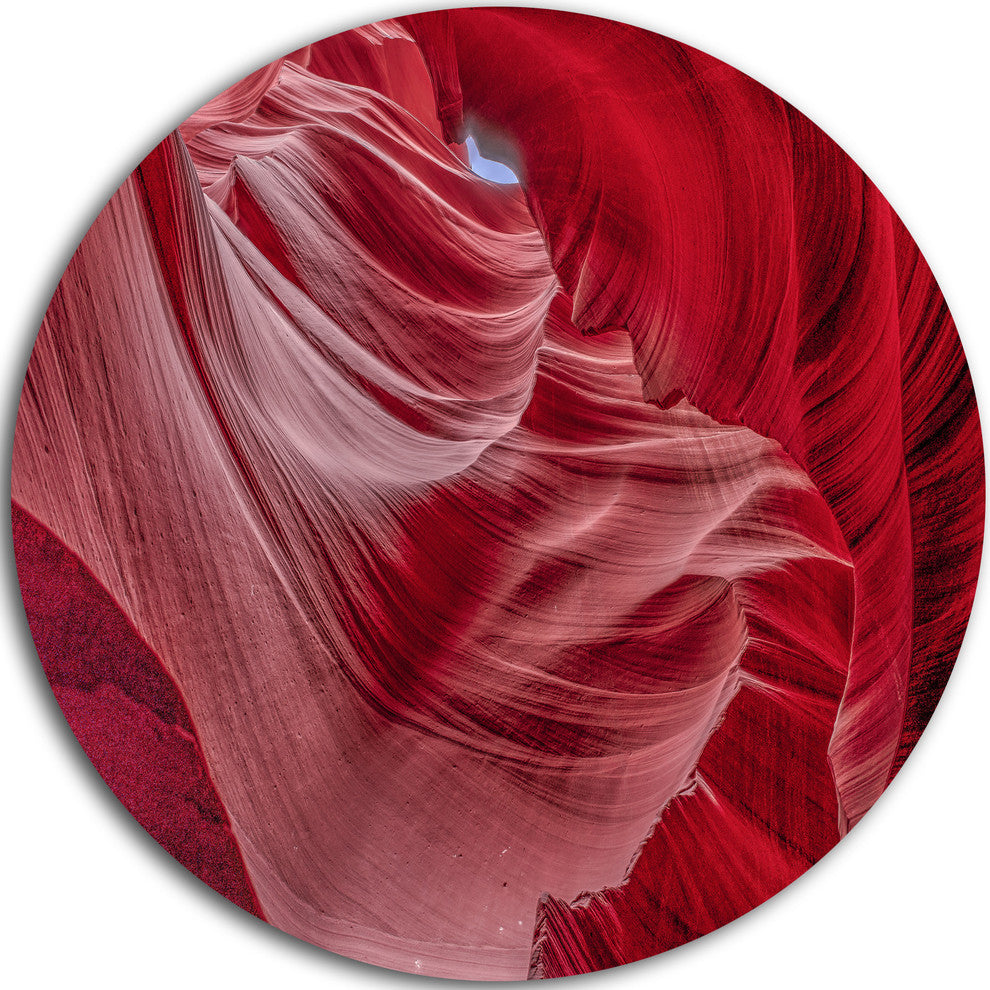 Inside Wall Of Antelope Canyon, Landscape Photo Round Wall Art, 23"