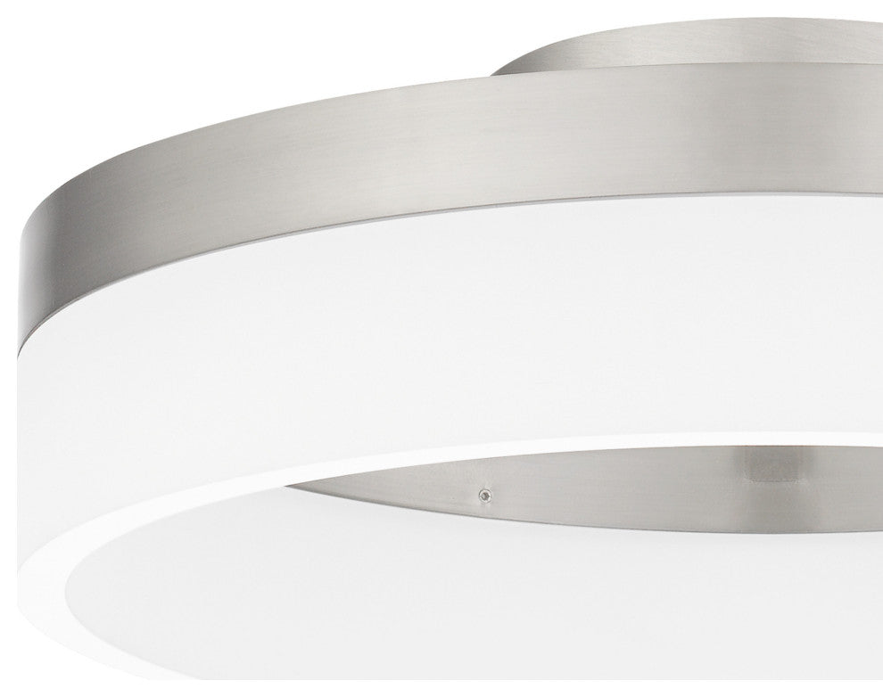 Quoizel PCOH1608 Cohen 12"W LED Flush Mount Ceiling Fixture - Brushed Nickel