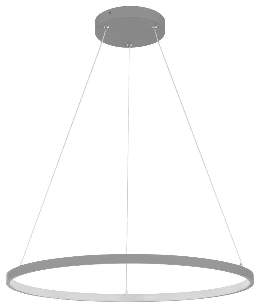 Access Lighting 52069LEDD/ACR Anello 32"W LED Ring Chandelier - Gray