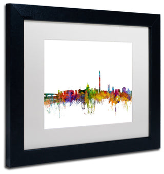 "Washington, DC Skyline II" Matted Framed Canvas Art by Michael Tompsett