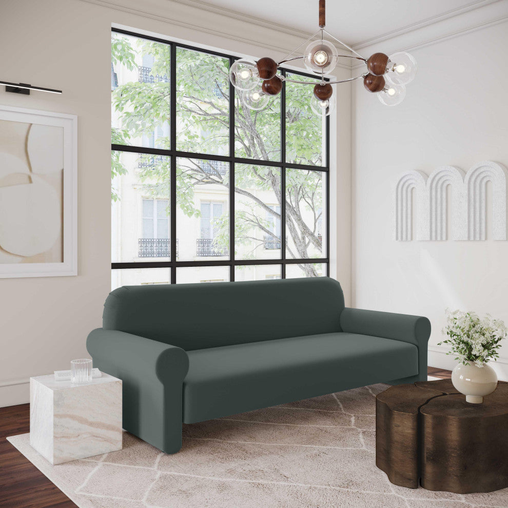 Keelee Gray 84" Velvet Sofa