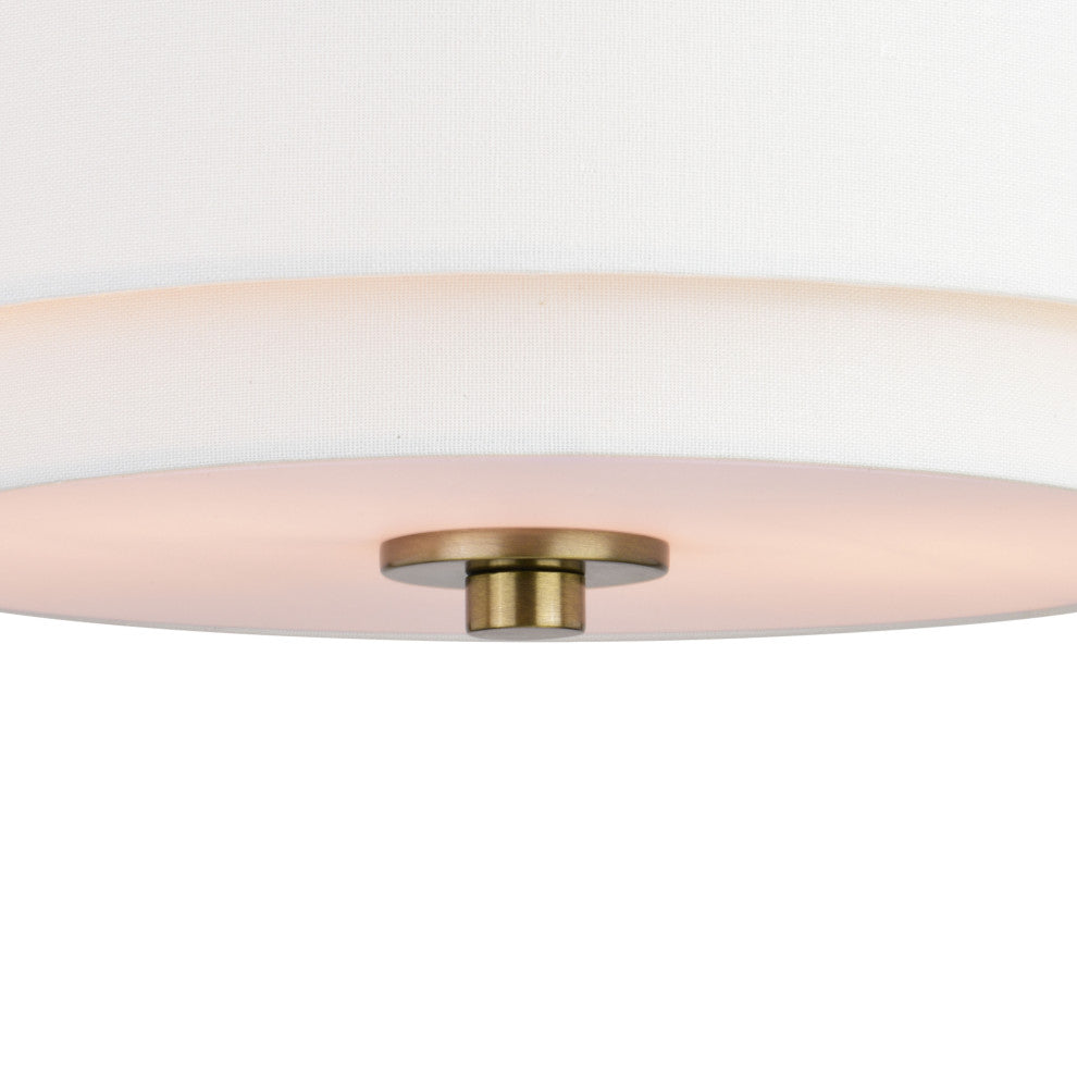 Burnaby 13" Flush Mount Matte Brass