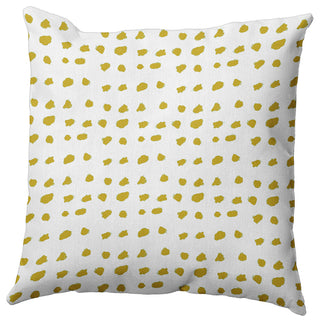 Dot Of Spots Decorative Throw Pillow, Mustard, 16"x16"
