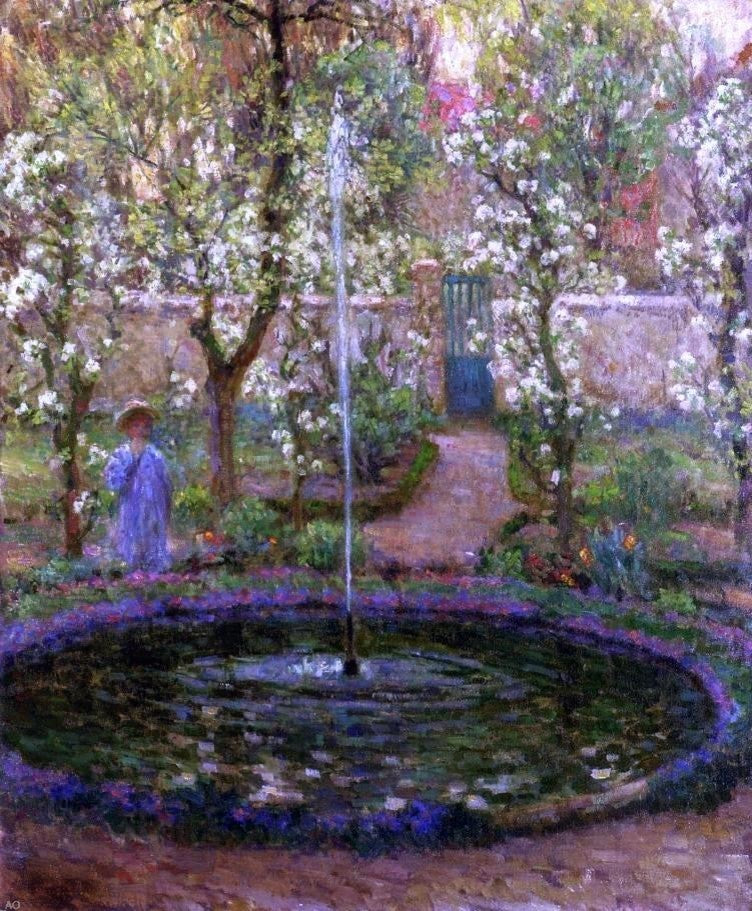 Henri Le Sidaner A Jet of Water - 20" x 25" Premium Canvas Print