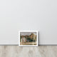 Patriotic Weathered Barn in Field Glass Plate Framed Photo Paper Wall Art Prints, White, 8" X 10"