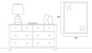 Ellis Framed Wall Mirror, Espresso Textured, 30"x40"