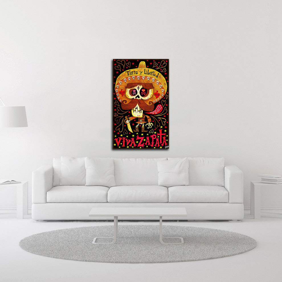 "Viva Zapata" by Jorge R. Gutierrez, Print on Canvas, 15"x24"