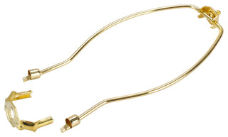 Aspen Creative 20003-1 9" Lamp Harp With Saddle, Polished Brass