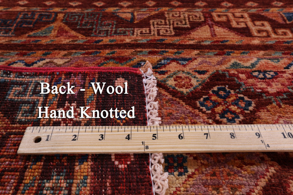 Runner Handmade Tribal Persian Gabbeh Wool Rug 2' 11" X 9' 10" Q10853
