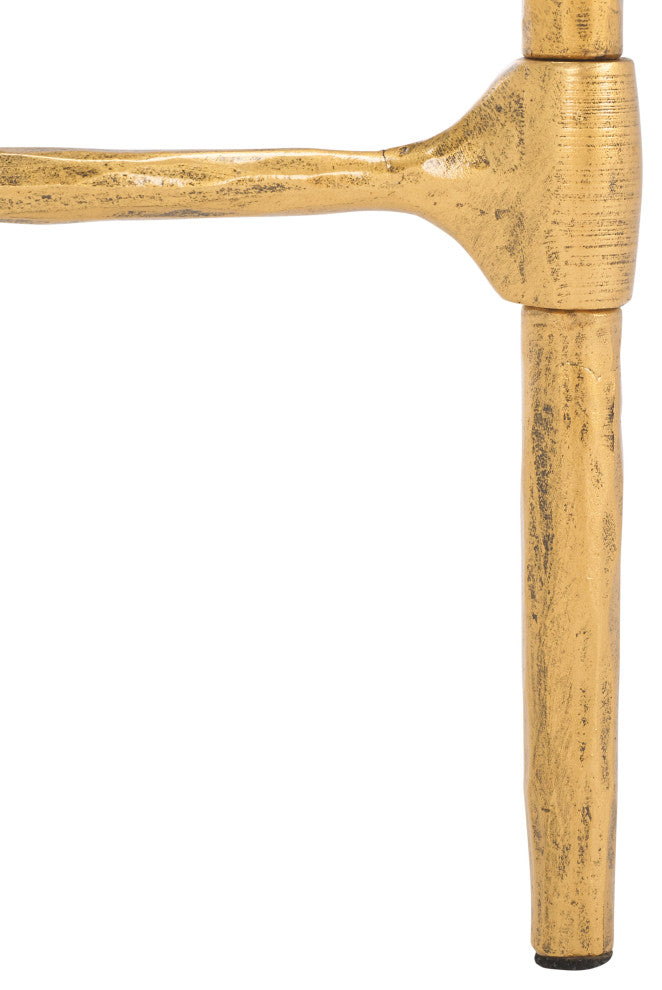 Safavieh Couture Isabellina Metal Coffee Table, Brass / Clear