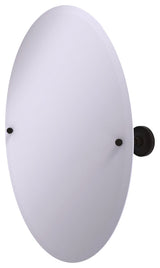 Frameless Oval Beveled Edge Tilt Mirror, Oil Rubbed Bronze