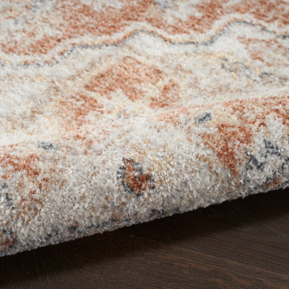 Nourison Astra Machine Washable 2' x 4' Gold Multicolor   Area Rug