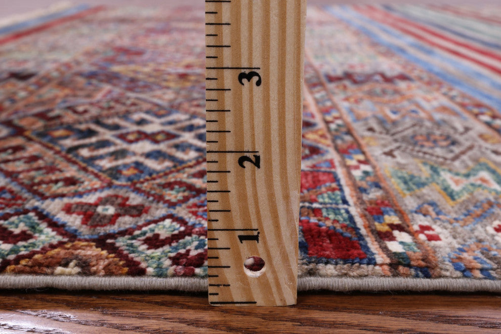 Khorjin Super Kazak Hand-Knotted Wool Rug 4' 0" X 5' 10" Q9773