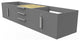 CastelloUSA Alpine 72" Wall Mounted Vanity, Base Only, Gray, Brushed Nickel