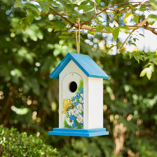 Distressed Solid Wood Daisy Birdhouses