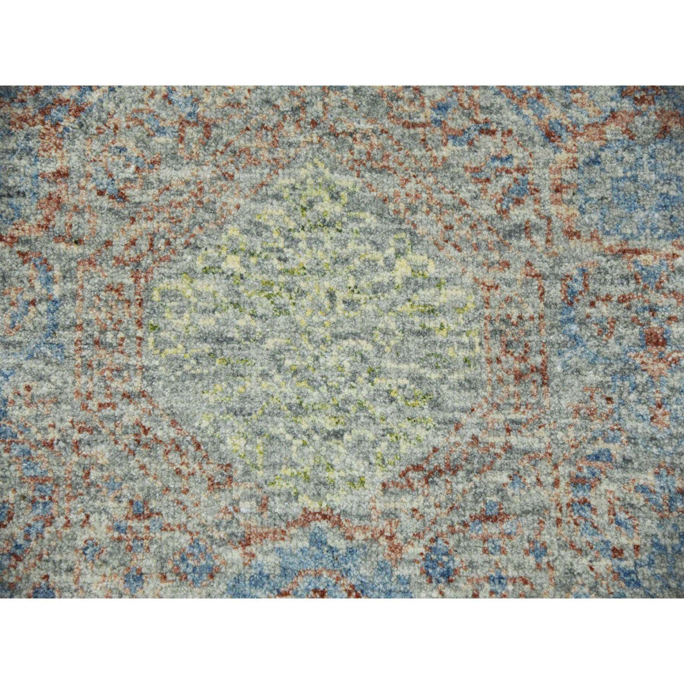 Hand Knotted Obscured and Subtle,Pure Wool, Soft, Oriental Rug, 9'2"x12'