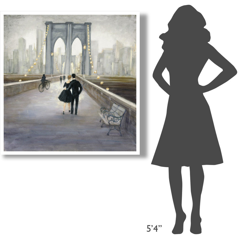 "Bridge to NY v.2" Digital Paper Print by Julia Purinton, 42"x42"